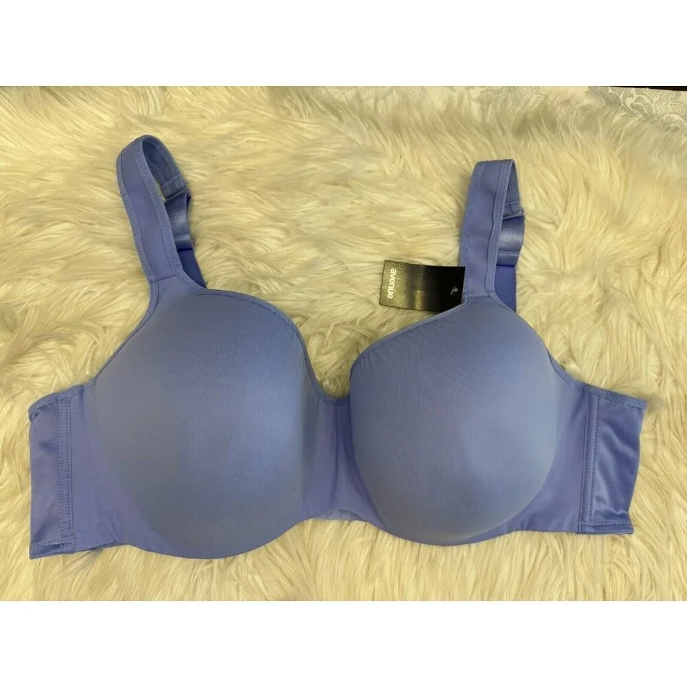 Avenue Fashion Balconette Bra Size‎ 52D Lavender Underwire Wide Strap New W Tag
